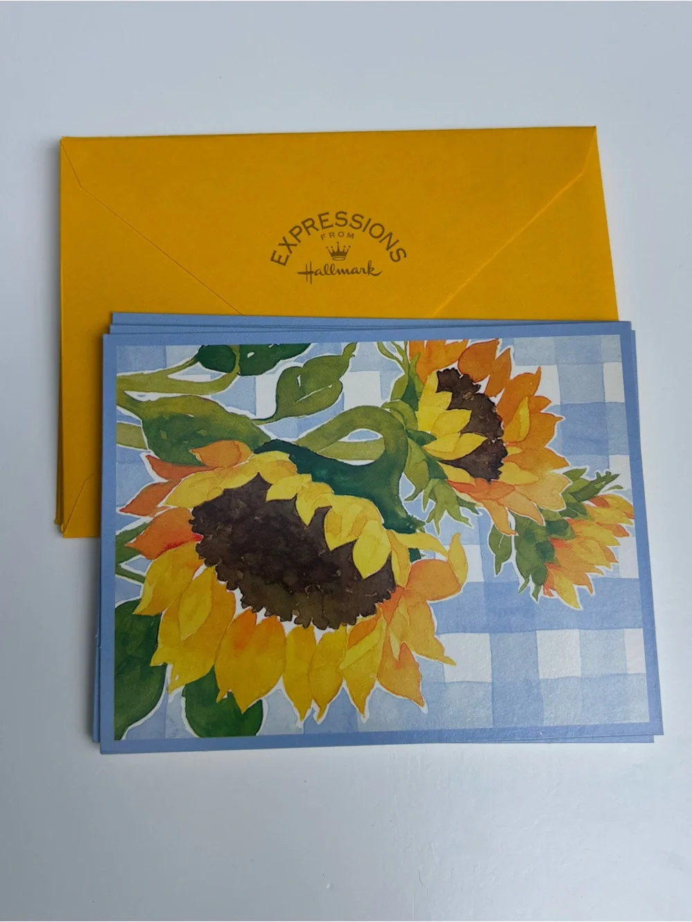 Vintage Hallmark Sunflower Greeting Cards & Envelopes Set (6ct)